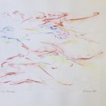 Jacques Calonne dessin aux crayons de couleur 1984
